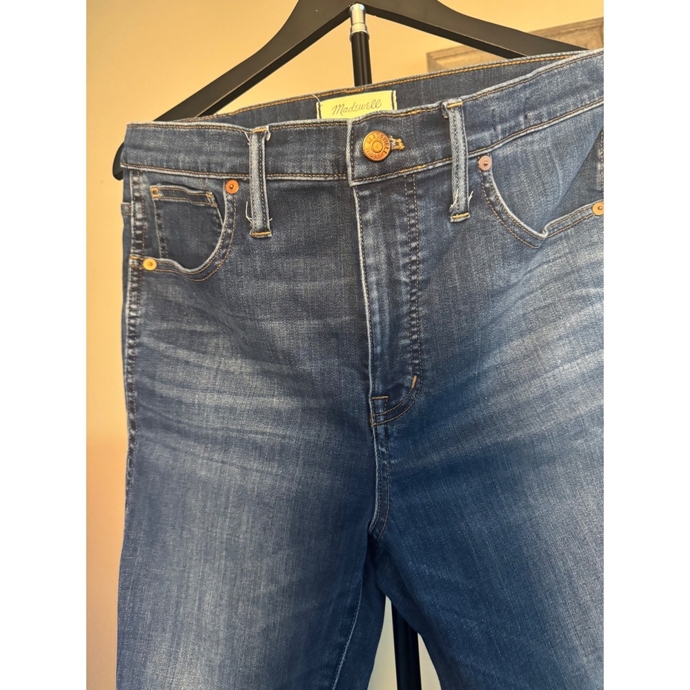 Madewell High Rise Skinny Crop Jeans Dark Wash Women's 30 - Picture 3 of 10